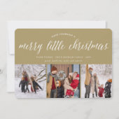 メリーリトルクリスマスモダンタイポグラフィ写真 シーズンカード (正面)