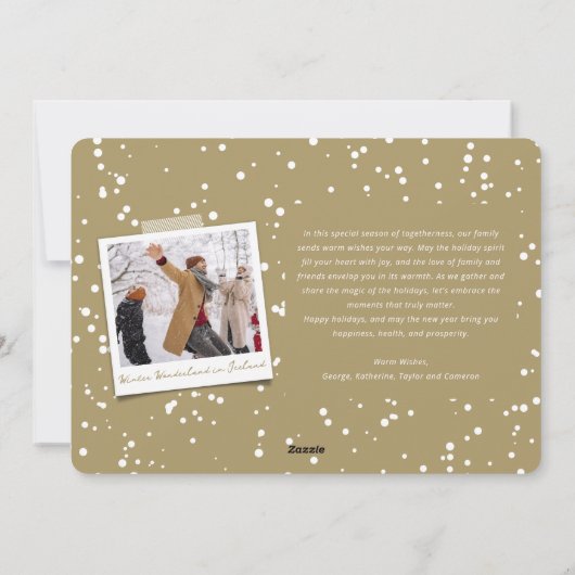 メリーリトルクリスマスモダンタイポグラフィ写真 シーズンカード (裏面)