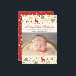 メリーリトルクリスマス新生まれベビー第クリスマス シーズンカード<br><div class="desc">リッメリートクリスマスニュー生まれベビー最初のクリスマスフォトカード</div>