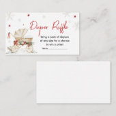 メリーリトルクレスト赤ちゃんシャワーおむつラッフル エンクロージャーカード (正面/裏面)