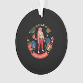 メリーリフツマスクリスマスボディビルダージムトレーニング オーナメント (正面)