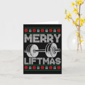 メリーリフツマス醜いクリスマスジムトレーニングおもしろいフィット カード (黄色い花)