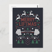 メリーリフトマスクリスマスジムサンタ醜いクリスマス ポストカード (正面/裏面)