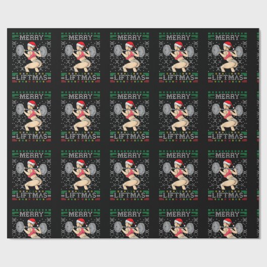 メリーリフトマス醜いクリスマスのセ恋しく思ータサンタ ラッピングペーパー (フラット)