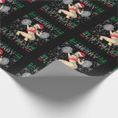 メリーリフトマス醜いクリスマスのセ恋しく思ータサンタ ラッピングペーパー (角)