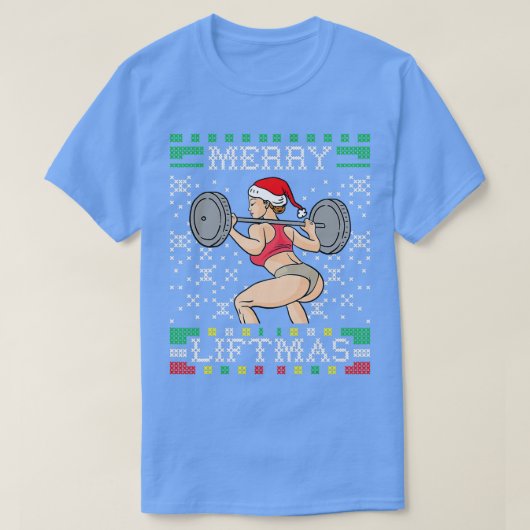 メリーリフトマス醜いクリスマスのセ恋しく思ータサンタ Tシャツ (デザイン正面)