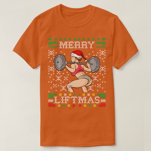 メリーリフトマス醜いクリスマスのセ恋しく思ータサンタ Tシャツ (デザイン正面)