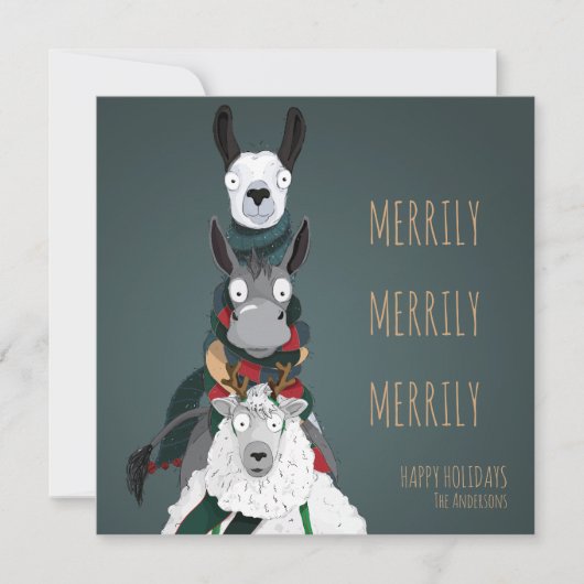 「メリーリーメリリーメリーリー」フェスティバルおもしろいターコイズ シーズンカード (正面)