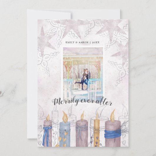 メリーリーリーエバーアフターパステルホリデーフォトカード カード (正面)