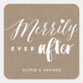 メリーリーリーエバーブラウンクラフトホリデー結婚ズ スクエアシール (正面)