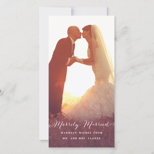 メリーリ結婚したスマスフォトホリデーカード シーズンカード (正面)