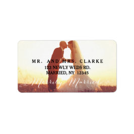 メリーリ結婚したスマスフォトホリデー ラベル