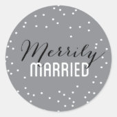 メリーリ結婚したーカップル ラウンドシール (正面)