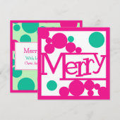 メリーレトロバブルズ ホットピンクとグリーン シーズンカード (正面/裏面)