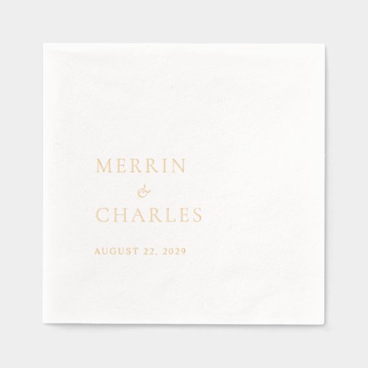 メリーンエレガントな結婚式 箔ナプキン (正面)