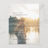 メリーンフォトエレガントなウェディング日付を保存 案内ポストカード (正面)