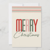 メリーヴィンテージスクリプト写真クリスマス シーズンカード (裏面)