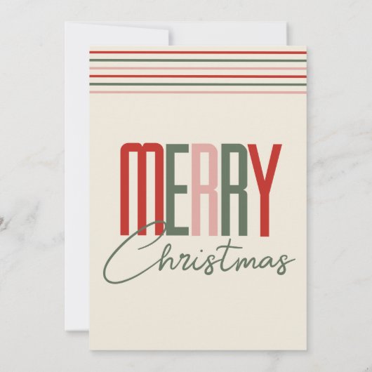 メリーヴィンテージスクリプト写真クリスマス シーズンカード (裏面)