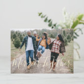 メリー一緒トレンディーシンプルホリディフォト 招待状 (スタンド正面)