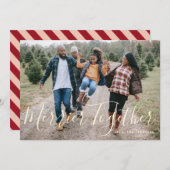 メリー一緒トレンディーシンプルホリディフォト 招待状 (正面/裏面)