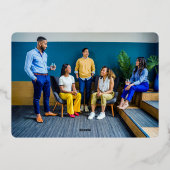 メリー企業のクリスマスタイポグラフィ写真 箔シーズンカード (裏面)