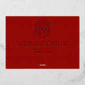 メリー企業のクリスマス 箔シーズンカード (裏面)