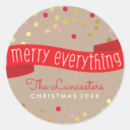 メリー休日バナスタイリッシュ金ゴールドクラフト ラウンドシール