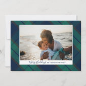 メリー休日フォトブラックウォッチタータンチェックプレイド シーズンカード (正面)