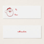 メリー休日レトロサンタギフトラベル (正面&裏面)