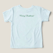 メリー休日応援パーソナライズされたベビーシャツ (デザイン裏面)