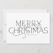 メリー伝統的エレガント1枚のタイポグラフィ シーズンカード (正面)