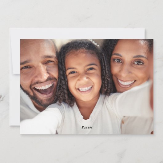 メリー伝統的エレガント1枚のタイポグラフィ シーズンカード (裏面)