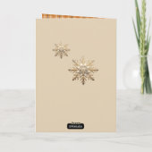 メリー伝統的クリスマスアンティーク暖かい金ゴールド カード (裏面)