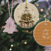 メリー伝統的クリスマスアンティーク金ゴールドカスタム