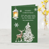 メリー伝統的素朴クリスマス カード (黄色い花)