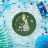 メリー伝統的素朴クリスマス ペーパープレート (パーティー)