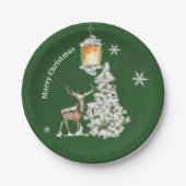 メリー伝統的素朴クリスマス ペーパープレート (正面)