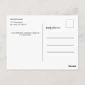 メリー伝統的素朴クリスマス ポストカード (裏面)