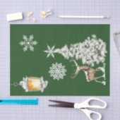 メリー伝統的素朴クリスマス 薄葉紙 (クラフト)