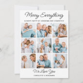 メリー全ての祖父母9写真クリスマス シーズンカード (正面)