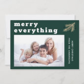 メリー全てモダンSpruceグリーンフォト シーズンカード (正面)