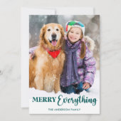 メリー全カスタマイズモダンChristmas写真 シーズンカード (正面)