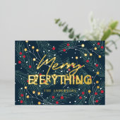 メリー全クリスマスホリデーフォイル 箔シーズンカード (立ち正面)