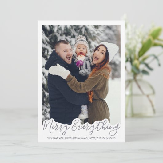 メリー全シンプルカスタム家族の写真 シーズンカード (スタンド正面)