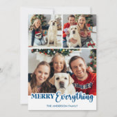 メリー全パーソナライズされたモダン写真コラージュ シーズンカード (正面)
