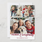 メリー全パーソナライズされたモダン家族の写真 シーズンカード (正面)