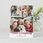 メリー全パーソナライズされたモダン家族の写真 シーズンカード (スタンド正面)