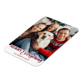 メリー全パーソナライズされたモダン家族の写真 マグネット (左側)