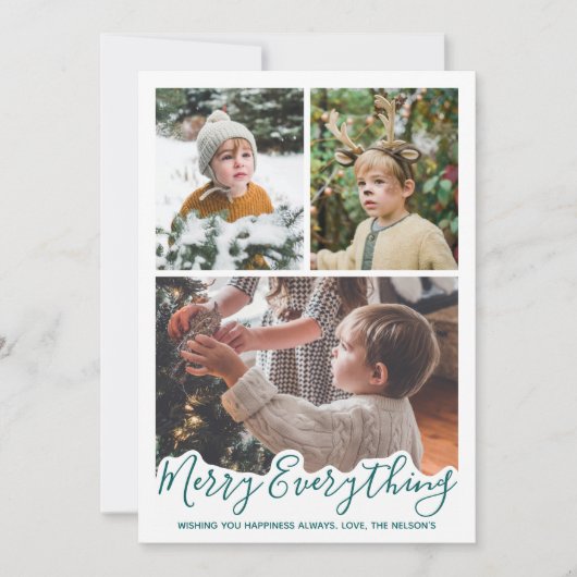 メリー全パーソナライズされたモダン3枚 シーズンカード (正面)