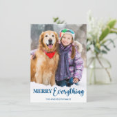 メリー全パーソナライズされた写真クリスマス シーズンカード (スタンド正面)